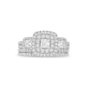 Thumbnail Image 3 of 1.23 CT. T.W. Princess-Cut Diamond Past Present Future® Bridal Set in 14K White Gold (I/I2)