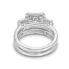 Thumbnail Image 4 of 1.23 CT. T.W. Princess-Cut Diamond Past Present Future® Bridal Set in 14K White Gold (I/I2)