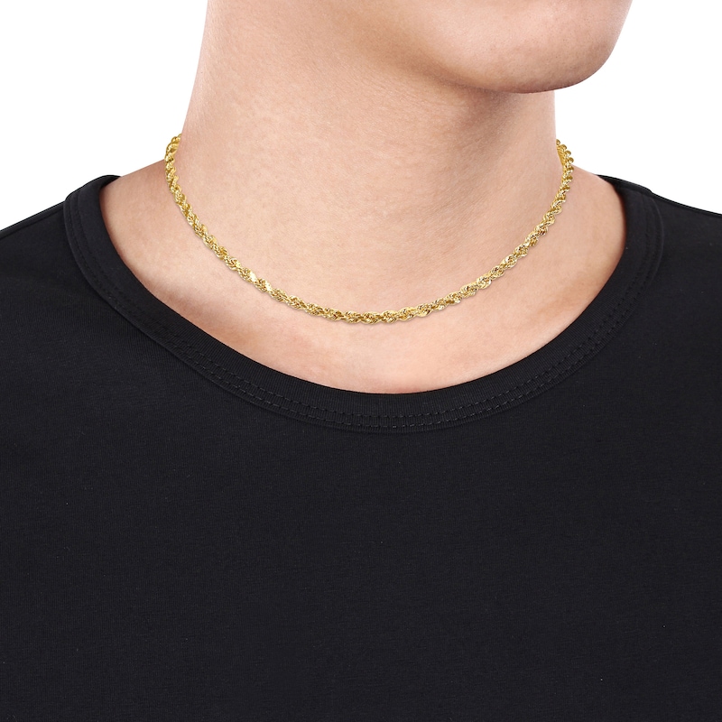Main Image 2 of 4.0mm Rope Chain Necklace in 10K Gold - 16"