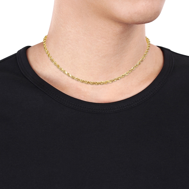 4.0mm Rope Chain Necklace in 10K Gold - 16"|Peoples Jewellers