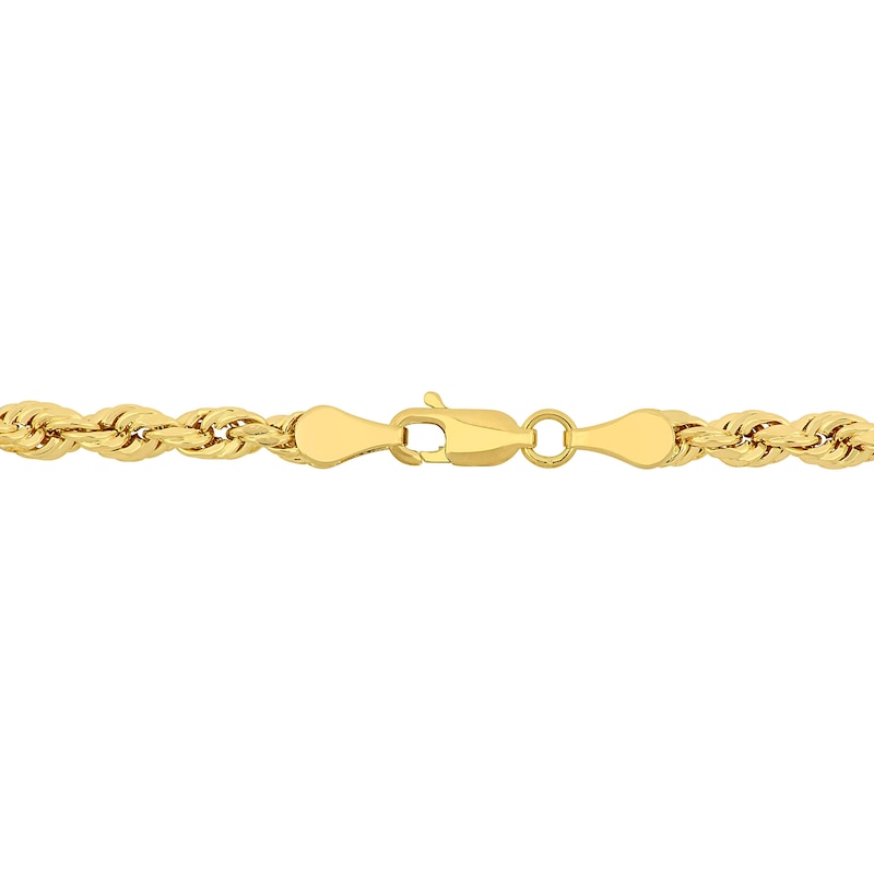 Main Image 3 of 4.0mm Rope Chain Necklace in 10K Gold - 16"