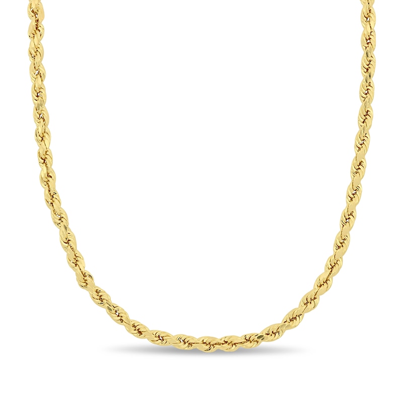 3.0mm Rope Chain Necklace in 14K Gold - 20"