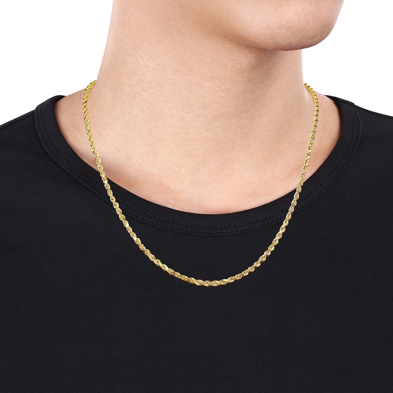 Main Image 2 of 3.0mm Rope Chain Necklace in 14K Gold - 20"