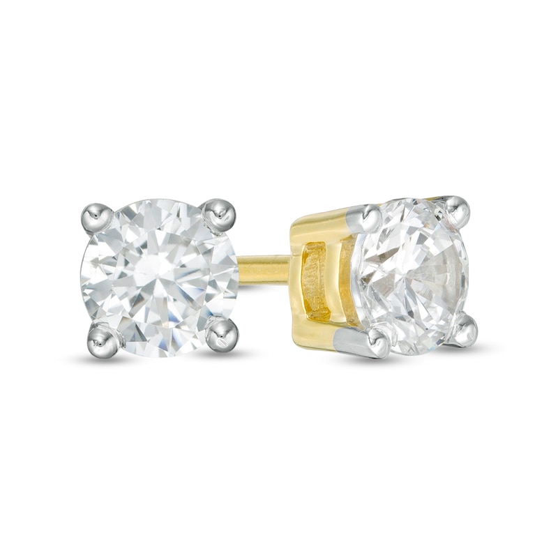 0.37 CT. T.W. Diamond Solitaire Stud Earrings in 14K Gold