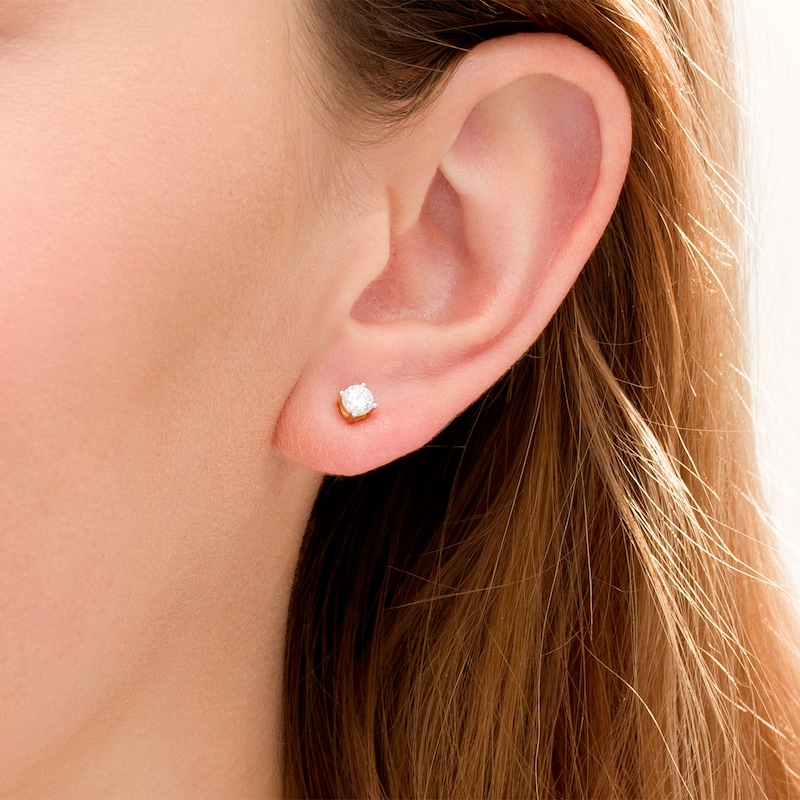 Main Image 2 of 0.37 CT. T.W. Diamond Solitaire Stud Earrings in 14K Gold