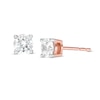 Thumbnail Image 0 of 0.69 CT. T.W. Diamond Solitaire Stud Earrings in 14K Rose Gold