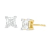 Thumbnail Image 0 of 0.95 CT. T.W. Princess-Cut Diamond Solitaire Stud Earrings in 14K Gold