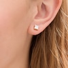 Thumbnail Image 2 of 0.95 CT. T.W. Princess-Cut Diamond Solitaire Stud Earrings in 14K Gold