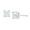Thumbnail Image 0 of 0.95 CT. T.W. Princess-Cut Diamond Solitaire Stud Earrings in 14K White Gold