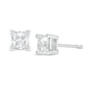 Thumbnail Image 1 of 0.95 CT. T.W. Princess-Cut Diamond Solitaire Stud Earrings in 14K White Gold