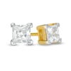Thumbnail Image 0 of 0.69 CT. T.W. Princess-Cut Diamond Solitaire Stud Earrings in 14K Gold