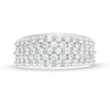 Thumbnail Image 4 of 1.50 CT. T.W. Diamond Multi-Row Band in 14K White Gold