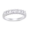 Thumbnail Image 0 of 0.95 CT. T.W. Emerald-Cut Diamond Eight Stone Anniversary Band in 14K White Gold (H/VS2)