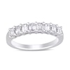 Thumbnail Image 1 of 0.95 CT. T.W. Emerald-Cut Diamond Eight Stone Anniversary Band in 14K White Gold (H/VS2)