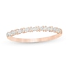 Thumbnail Image 0 of 0.065 CT. T.W. Baguette and Round Diamond Alternating Anniversary Band in 10K Rose Gold