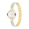 Thumbnail Image 1 of Ladies' Movado Amika Two-Tone Mesh Bangle Watch with White Mother-of Pearl Dial (Model: 0607362)