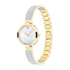 Ladies' Movado Amika Two-Tone Mesh Bangle Watch with White Mother-of Pearl Dial (Model: 0607362)
