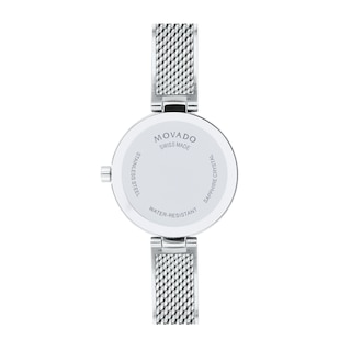 Ladies' Movado Amika Mesh Bangle Watch with White Mother-of Pearl Dial (Model: 0607361)