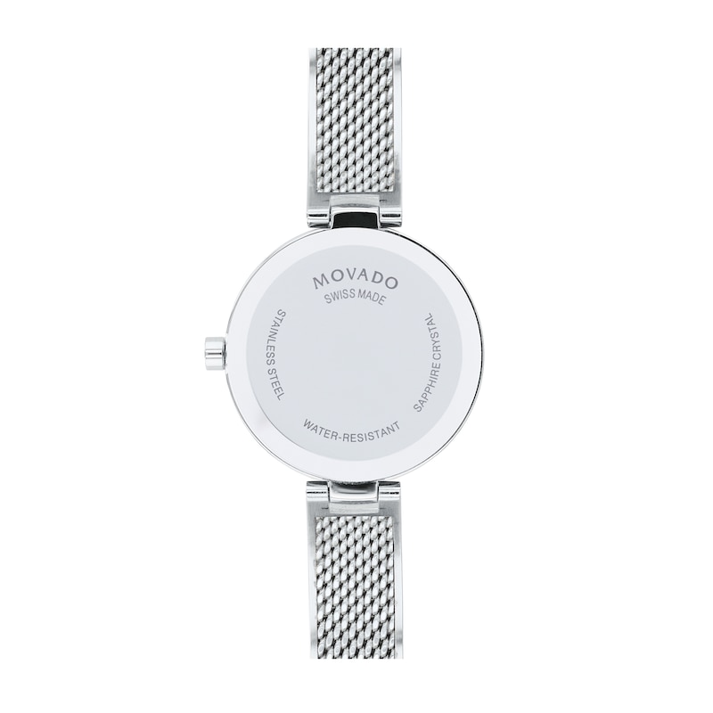 Ladies' Movado Amika Mesh Bangle Watch with White Mother-of Pearl Dial (Model: 0607361)
