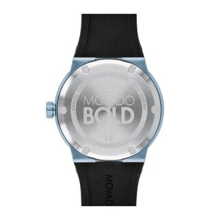 Men's Movado Bold®Blue IP Strap Watch with Black Dial (Model: 3600626)