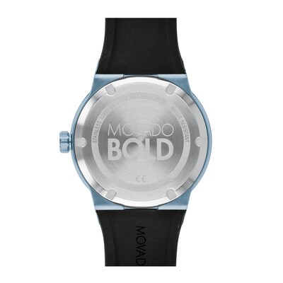 Men's Movado Bold®Blue IP Strap Watch with Black Dial (Model: 3600626)