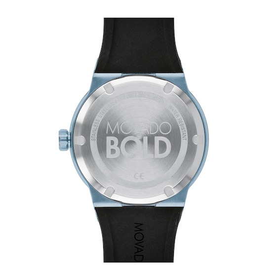Men's Movado Bold®Blue IP Strap Watch with Black Dial (Model: 3600626)