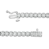 Thumbnail Image 3 of 1.01 CT. T.W. Diamond Tennis Bracelet in 10K White Gold - 7.25"