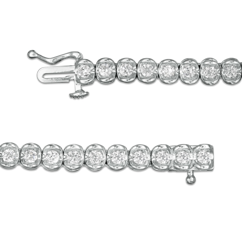 Main Image 3 of 2.00 CT. T.W. Diamond Tennis Bracelet in 10K White Gold - 7.25"