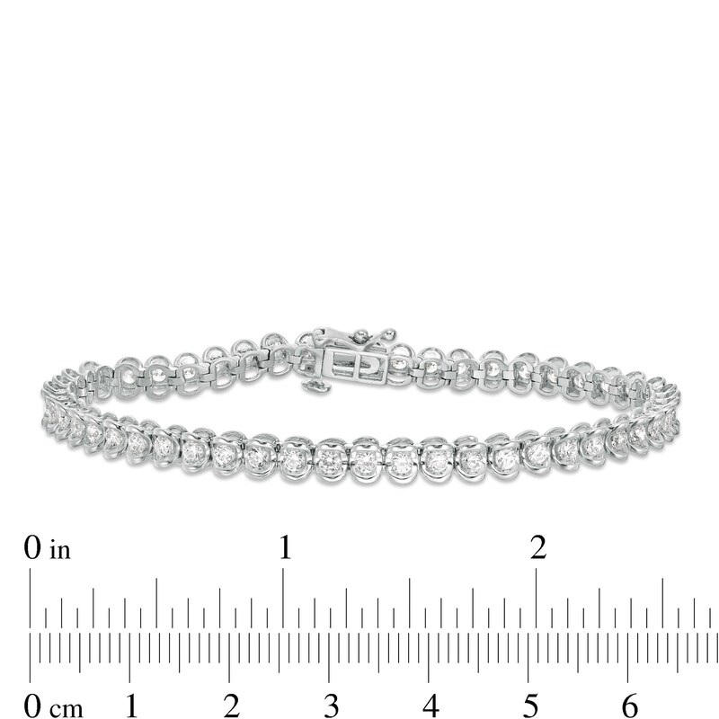 Main Image 4 of 2.00 CT. T.W. Diamond Tennis Bracelet in 10K White Gold - 7.25"