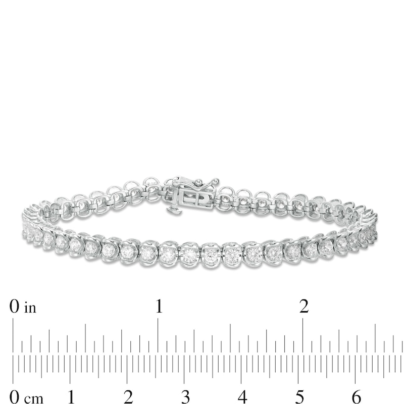 3.04 CT. T.W. Diamond Tennis Bracelet in 10K White Gold - 7.25"