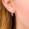 Thumbnail Image 2 of 0.065 CT. T.W. Diamond Butterfly Drop Earrings in Sterling Silver and 10K Rose Gold