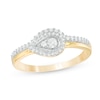 Thumbnail Image 0 of 0.25 CT. T.W. Composite Diamond Sideways Pear-Shaped Frame Promise Ring in 10K Gold