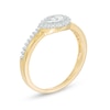 Thumbnail Image 1 of 0.25 CT. T.W. Composite Diamond Sideways Pear-Shaped Frame Promise Ring in 10K Gold