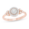 Thumbnail Image 0 of 0.20 CT. T.W. Composite Diamond Tri-Sides Promise Ring in 10K Rose Gold