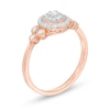 Thumbnail Image 2 of 0.20 CT. T.W. Composite Diamond Tri-Sides Promise Ring in 10K Rose Gold