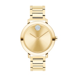 Ladies' Movado Bold®Evolution Crystal Gold-Tone Watch (Model: 3600649)