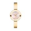Thumbnail Image 0 of Ladies' Movado Bold®Crystal Gold-Tone Bangle Watch with Transparent Mother-of Pearl Dial (Model: 3600627)