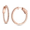 CT. T.W. Diamond Inside-Out Hoop Earrings in 10K Rose Gold