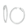 Thumbnail Image 0 of 1.00 CT. T.W. Diamond Inside-Out Hoop Earrings in 10K White Gold