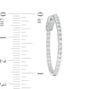 Thumbnail Image 1 of 1.00 CT. T.W. Diamond Inside-Out Hoop Earrings in 10K White Gold
