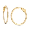 Thumbnail Image 0 of 1.00 CT. T.W. Diamond Inside-Out Hoop Earrings in 10K Gold