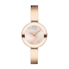 Ladies' Movado Bold®Crystal Rose-Tone Bangle Watch with Transparent Mother-of Pearl Dial (Model: 3600628)