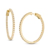 Thumbnail Image 0 of 1.50 CT. T.W. Diamond Inside-Out Hoop Earrings in 10K Gold