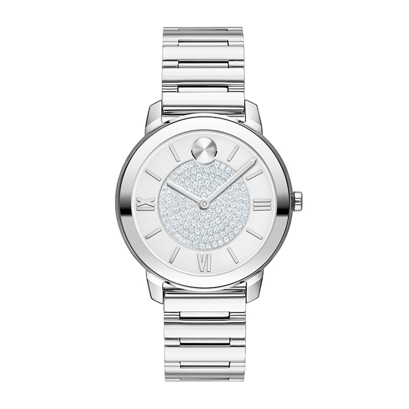 Ladies' Movado Bold®Crystal Watch with Silver-Tone Dial (Model: 3600658)