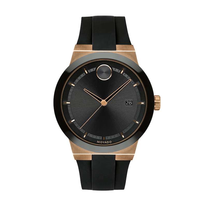 Main Image 1 of Men's Movado Bold® Bronze IP Strap Watch with Black Dial (Model: 3600622)