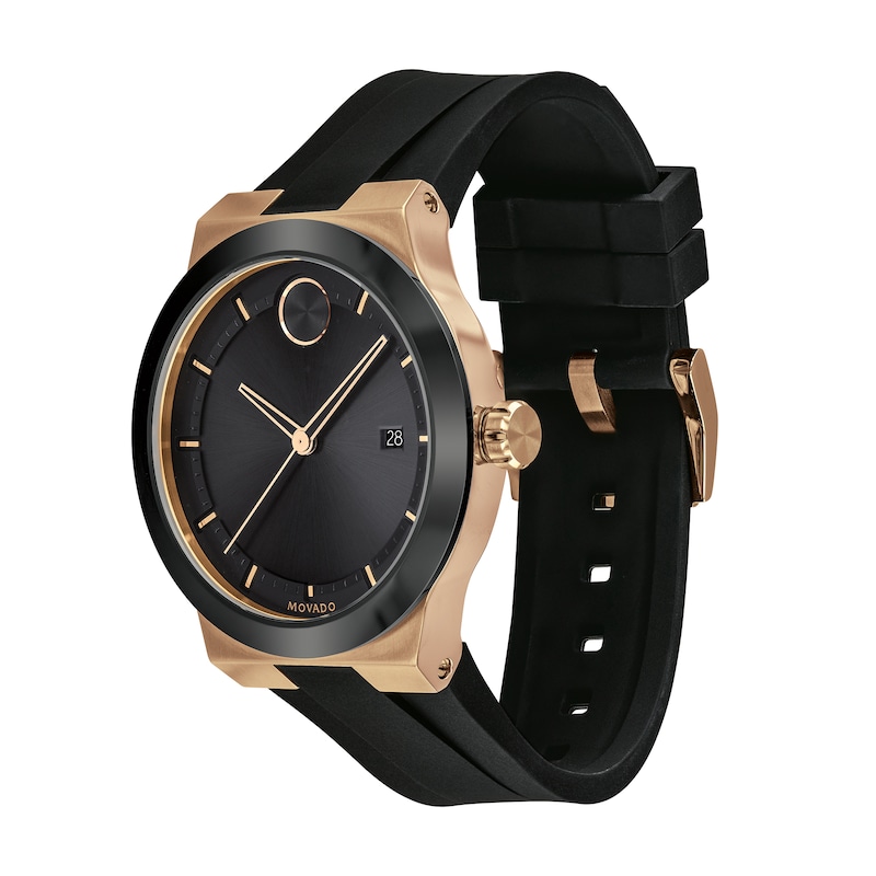 Main Image 3 of Men's Movado Bold® Bronze IP Strap Watch with Black Dial (Model: 3600622)
