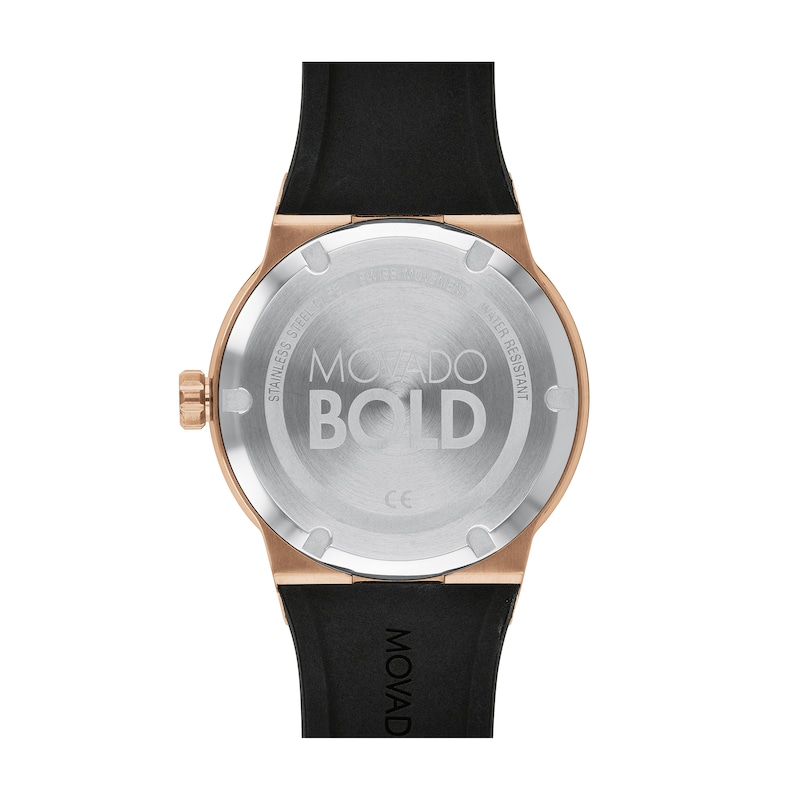 Main Image 4 of Men's Movado Bold® Bronze IP Strap Watch with Black Dial (Model: 3600622)
