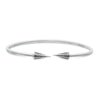 Thumbnail Image 1 of 0.145 CT. T.W. Black Diamond Spiked Open Flex Bangle in Sterling Silver