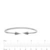 Thumbnail Image 2 of 0.145 CT. T.W. Black Diamond Spiked Open Flex Bangle in Sterling Silver