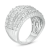 Thumbnail Image 2 of 2.00 CT. T.W. Baguette and Round Diamond Multi-Row Ring in 10K White Gold